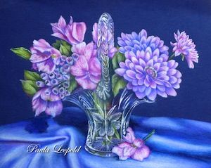 Glass Basket & Blossoms